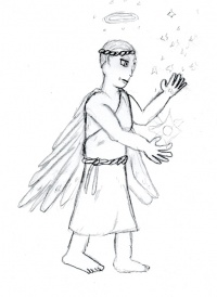 Aegidius fits a popular style for angels.
