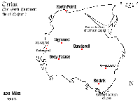 Map showing the location of North Point on the Dark Continent.