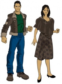 Male (left) and female (right) humans.