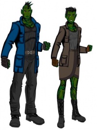 Male (left) and female (right) orcs.